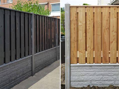 Overzicht: rotsmotief schutting met coating