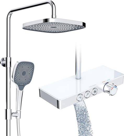 baseline regendouche met thermostaat: detail en montagepunten