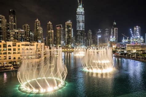 Infographic: Locaties en uitzichtpunten van de Dubai Fountain