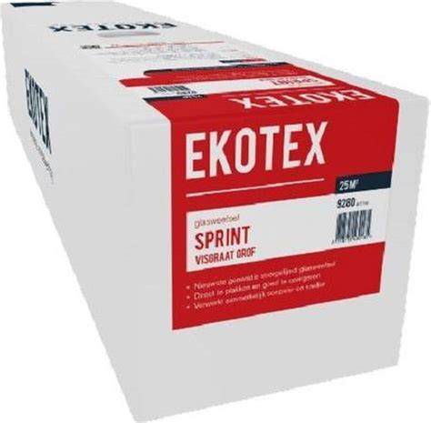 EKOTEX glasweefsel rol en muur