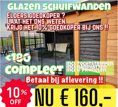 Prijsindicaties schuifpuien per meter en per materiaal
