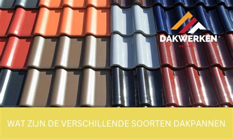 Infographic met de verschillende soorten dakpannen en hun kenmerken