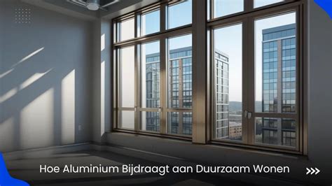 Infographic met de voordelen van aluminium kozijnen: duurzaamheid, onderhoud, isolatie en uitstraling