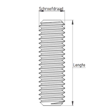 Gepositioneerde staanders en draadeind verbinding