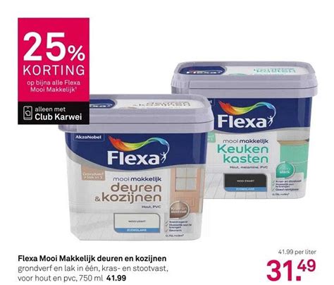 Infographic: Samenvatting producto en gebruikstips Flexa Mooi Makkelijk Deuren & Kozijnen
