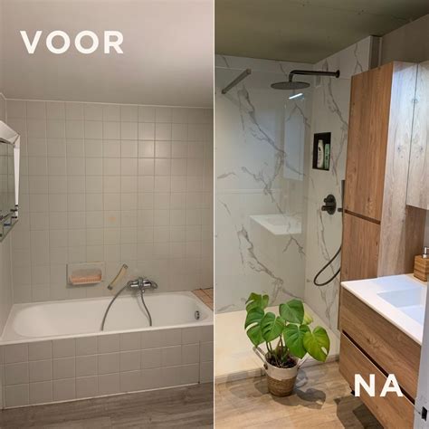 Foto van een recent afgeronde badkamerrenovatie door Menger Bouw.