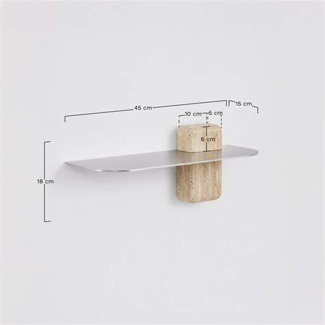 Schema: afmetingen en bevestigingspunten van wandplank