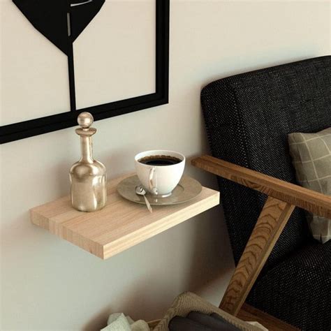 Foto van zwevende wandplank met verborgen bevestiging