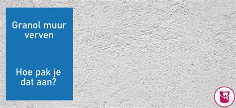 Voorbeeld van een granol muur die succesvol is overgeschilderd