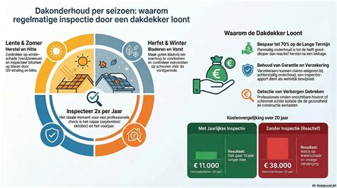 Schema: dakonderhoudskalender per seizoen