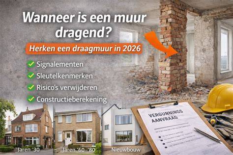 Infographic: verschil dragend vs niet-dragend muur