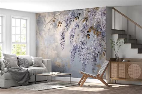 Voorbeeld van behang met een mineraal-achtige textuur