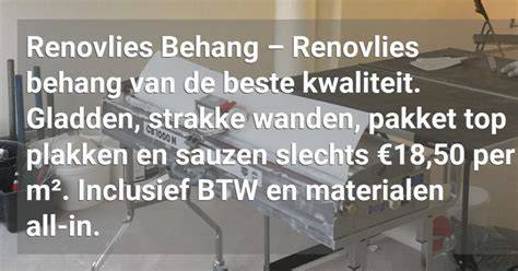 Infographic: vergelijk renovlies en glasvliesbehang per m2 inclusief sauzen