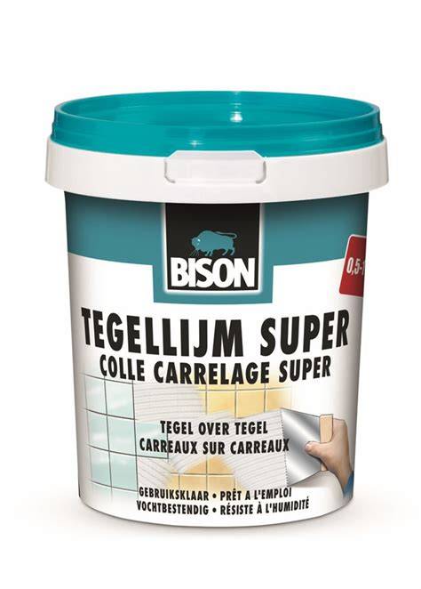 Infographic: Stappenplan aanbrengen Bison Tegellijm Super Pot 1 kg