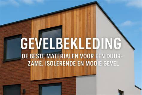 Infographic over gevelbekleding materialen en toepassingen