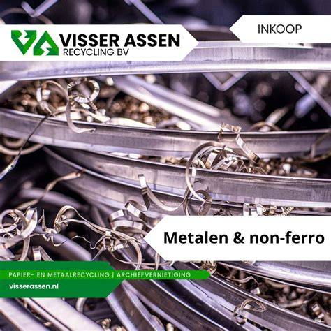 Vergelijkender materialen: staal, aluminium, zink, koper, lood