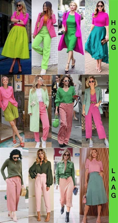Roze en groen combinatie indeling