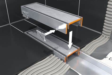 Detailfoto van het TAF-systeem (Tile Adjustable Frame) en het waterdichte doek