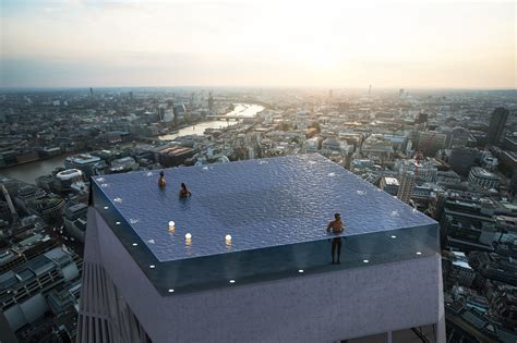 Infographic: concept Infinity London en Sky Pool op de daken
