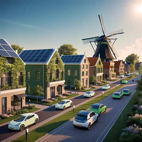Visuele samenvatting: energiebesparing, zonnepanelen en groene initiatieven