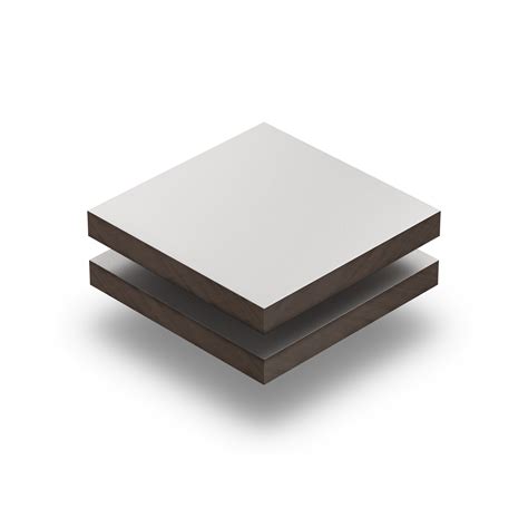 Illustratie van de gelaagde structuur van HPL (Trespa)