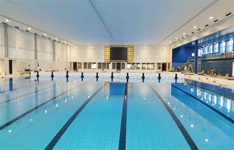 Foto: Zwemcentrum Rotterdam met twee zwembaden en gevelarchitectuur