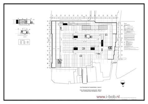 Plattegrond-voorbeeld van een split-level parkeergarage