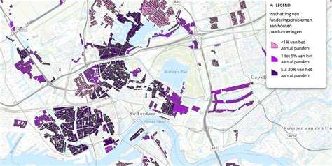 Digitale funderingskaart van Rotterdam