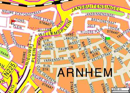 Plattegrond en geveldetails van Jansstraat 28, Arnhem