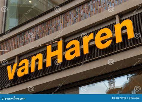 Logo- en vintagefoto van Van Haren