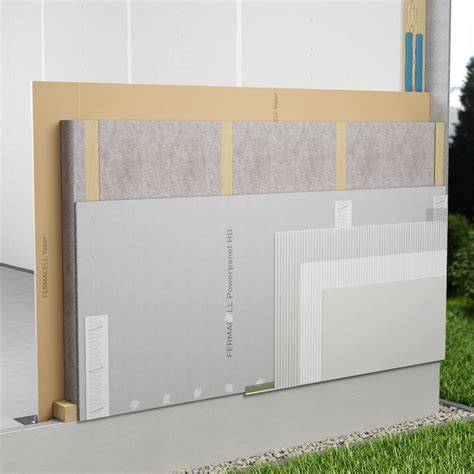 Flarende afbeelding van Fermacell Powerpanel HD en Eternit Bluclad als drager voor buitenpleister