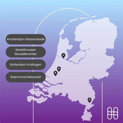 Showroomoutline met locaties Amsterdam en Rhenen