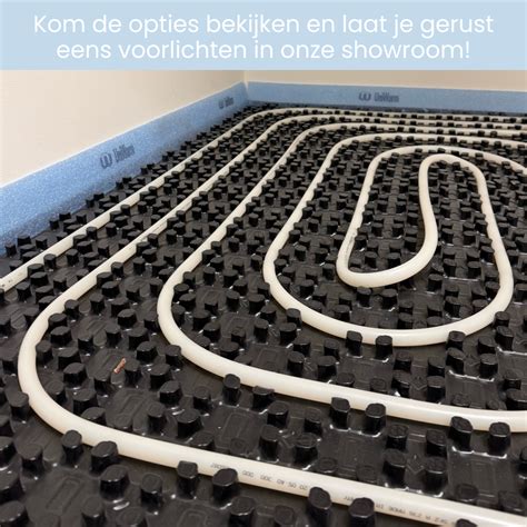 Infographic: Overzicht van noppenplaat vloerverwarming met isolatie 29 mm, 100 x 100 cm