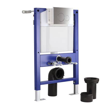 Hangend toilet met inbouwreservoir installatie overzicht