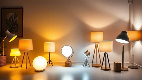 Snijpunten rondom lampen
