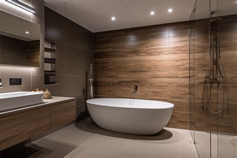 Voorbeeld van een badkamer met Trespa wandbekleding, waarbij de nadruk ligt op de strakke afwerking.