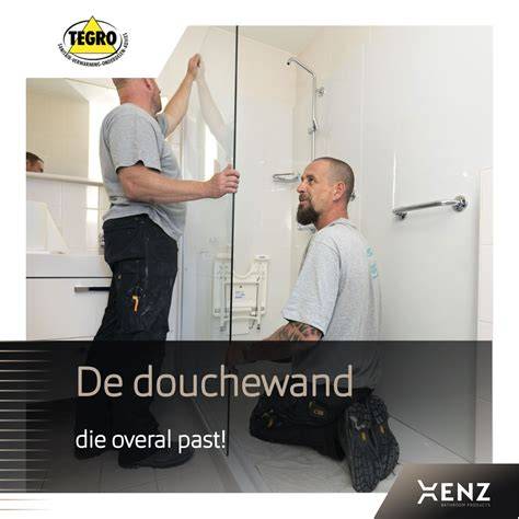 Diagram: maatwerk opties voor een douchewand