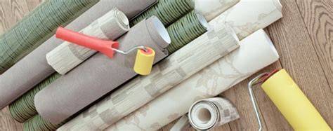 Infographic: soorten behang en materialen (papier, vinyl, vlies) weergegeven met kenmerken