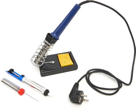 Illustratie van een soldeerbout die wordt gebruikt voor zink