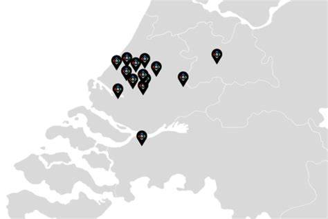 Kaart met vestigingen en Click & Collect opties
