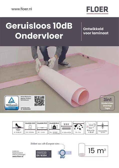 Grafiek: Vergelijking van geluidsreductie (dB) per type ondervloer