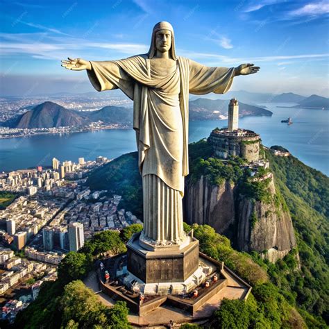 Kaart van Rio de Janeiro met Corcovado en Cristo Redentor