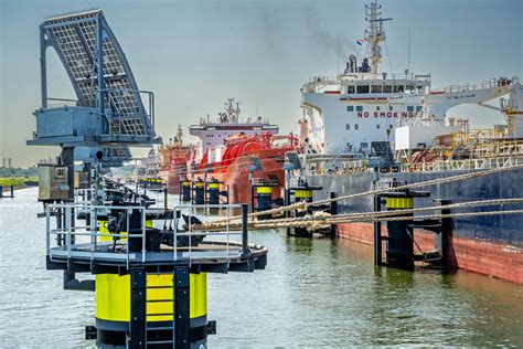 Diagram met motieven: haven, schepen, kade