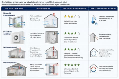 Ventilatie en condensatie infographic