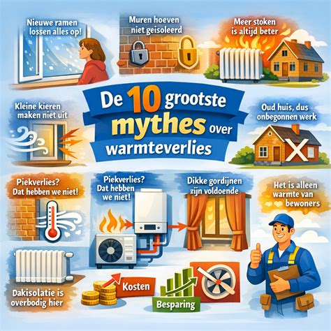 Infographic over warmteverlies radiatorfolie en convectie