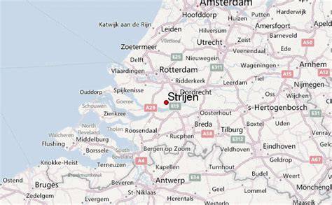 Kaart: Strijen en omgeving met aanbevolen stucadoors
