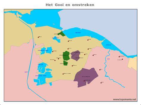 Servicemap met regio Gooi en omstreken