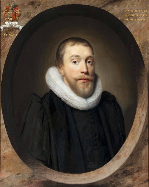 Portret van Willem Doudijns en voorbeelden van zijn plafondschilderingen
