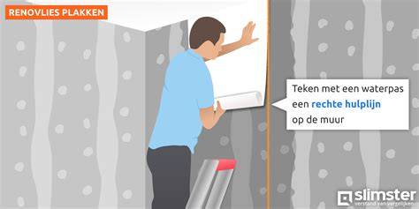 Schematische weergave: stap-voor-stap renovlies plakken
