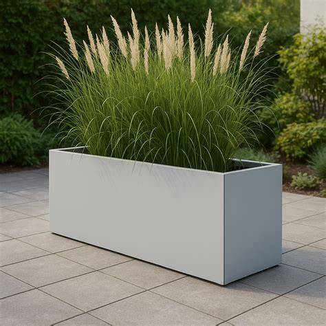 Illustratie: poedercoating aluminium plantenbak